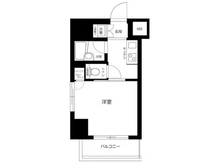 ルーブル豊島千石(1K/6階)の間取り写真