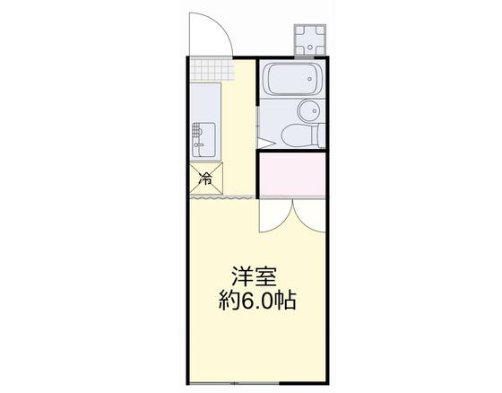 STATES MINAMI III番館B(1K/1階)の間取り写真