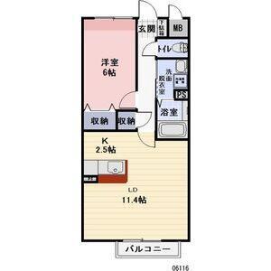 スターライズ(1LDK/1階)の間取り写真