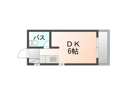 ナチュライフウラソエ(ワンルーム/4階)の間取り写真