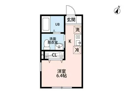 クレイス町田(ワンルーム/1階)の間取り写真