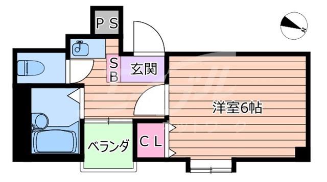 フェニックス正雀(1K/3階)の間取り写真