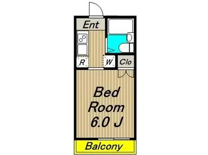 グリーンハイツ(1K/1階)の間取り写真