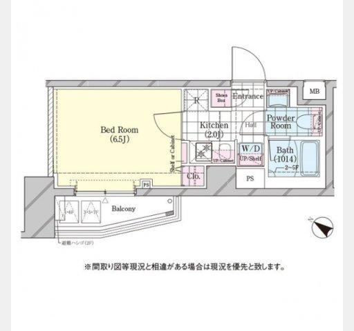 シェル品川戸越(1K/7階)の間取り写真