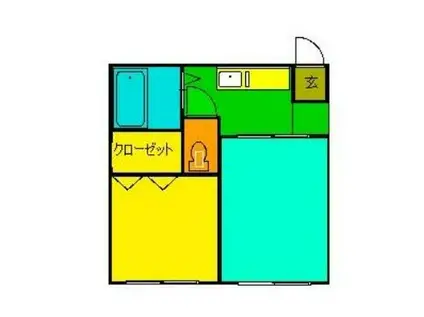 サカイハイツ(2K/1階)の間取り写真