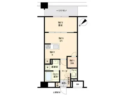 ドゥーエ妙典(1LDK/4階)の間取り写真