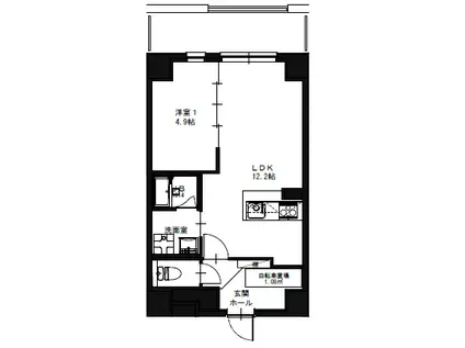 メテオール押上(1LDK/4階)の間取り写真