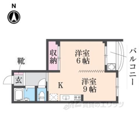 サニーハイツ(1DK/3階)の間取り写真