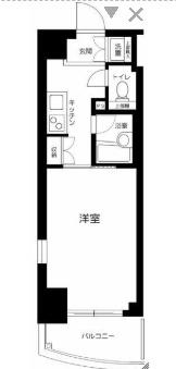 ルーブル蒲田壱番館(1K/3階)の間取り写真