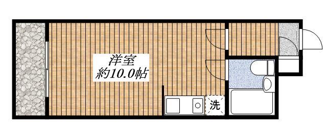 出浦マンション(ワンルーム/2階)の間取り写真