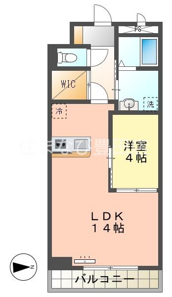 GRANDEPRELE(1LDK/2階)の間取り写真