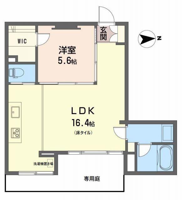 アランチアMK(1LDK/1階)の間取り写真