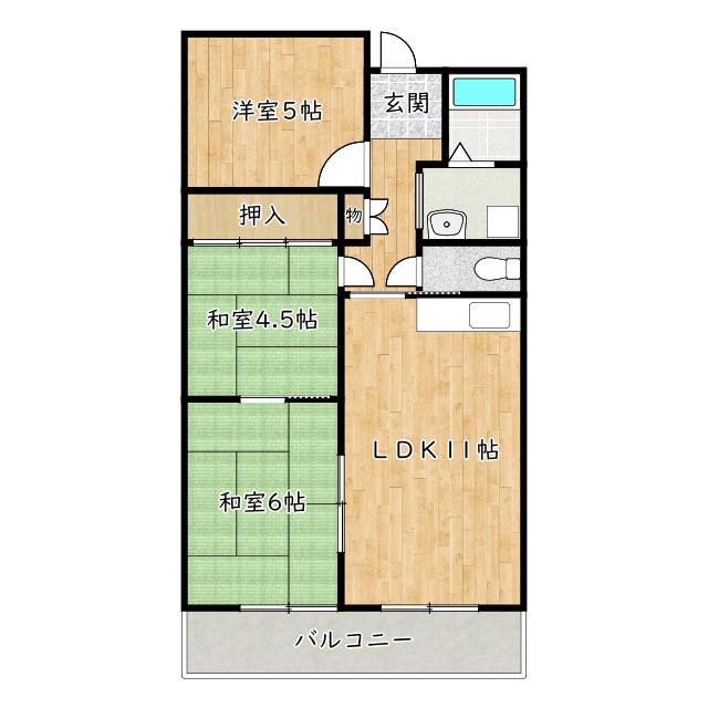 メルベーユ・246(3LDK/3階)の間取り写真