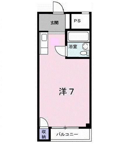 ハイツホリデー(ワンルーム/1階)の間取り写真