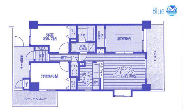 ビックヴァン横浜西(3LDK/2階)の間取り写真