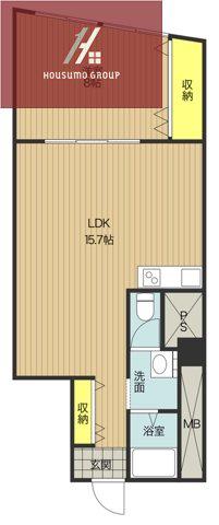 リアライズ住道南(1LDK/2階)の間取り写真