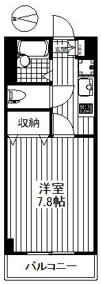 セントポリア多摩川(1K/2階)の間取り写真