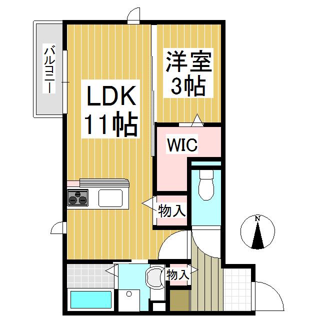 ANGELITE A(1LDK/3階)の間取り写真