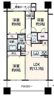 エスリード中津(3LDK/2階)の間取り写真