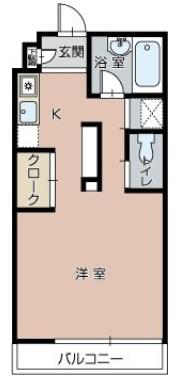 ツインパーティアムA(ワンルーム/2階)の間取り写真