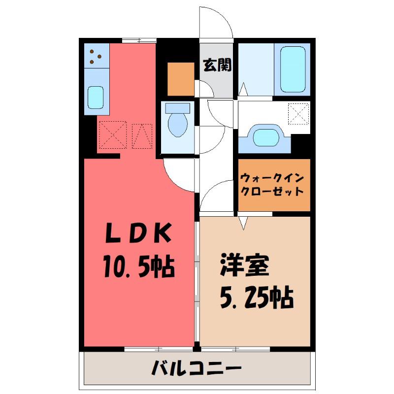 カラーズガーデン(1LDK/3階)の間取り写真