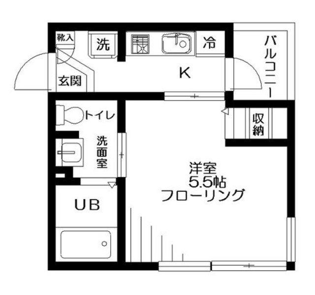 グランドミール(1K/3階)の間取り写真