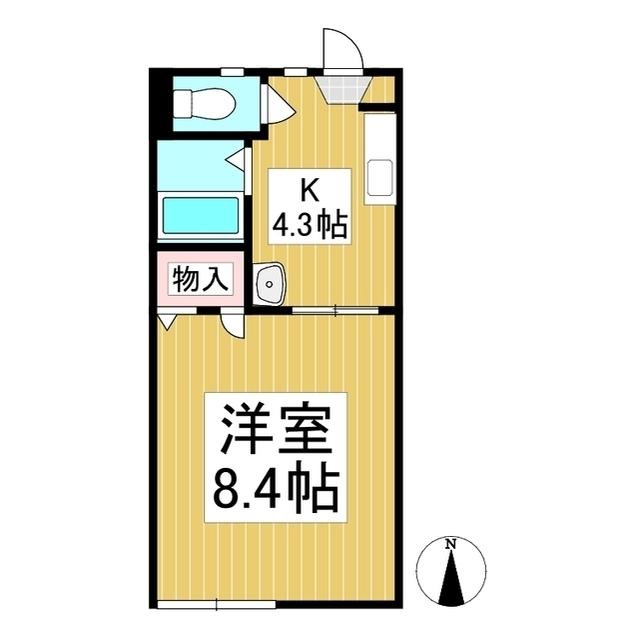 アドヴァンス大屋A(1K/2階)の間取り写真