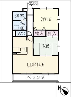 プロムナード22(2LDK/3階)の間取り写真