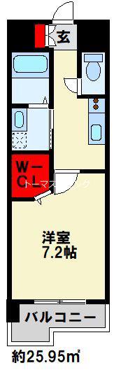 アクシオ片野(1K/3階)の間取り写真
