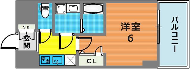 レオンコンフォート神戸駅前(1K/3階)の間取り写真