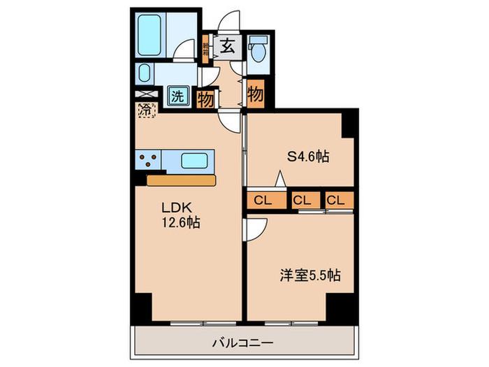 レジディア文京音羽(1SLDK/5階)の間取り写真