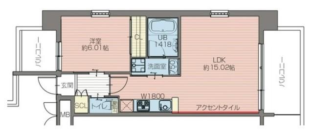 プレジオ今福鶴見(1LDK/5階)の間取り写真