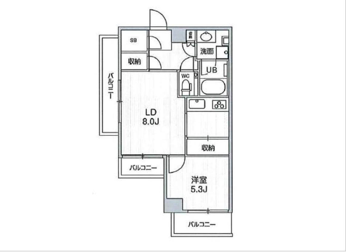 四谷坂町レジデンス(1LDK/3階)の間取り写真