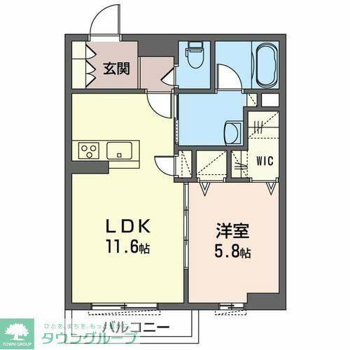 JESMAISON(1LDK/1階)の間取り写真