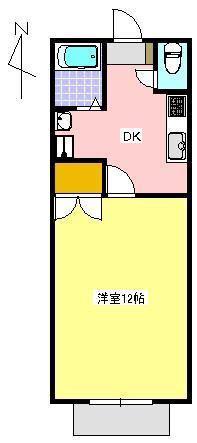 フローレンス光陽(1K/2階)の間取り写真