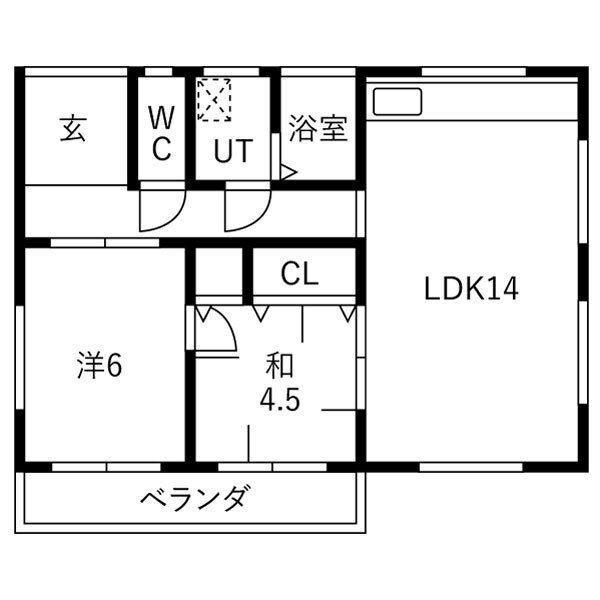 YONE(2LDK/2階)の間取り写真