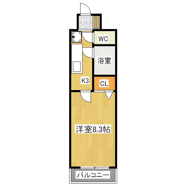 FOURSEASONS(1K/2階)の間取り写真