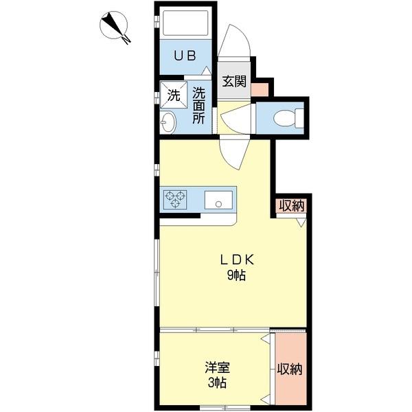 バンビーナ(1LDK/2階)の間取り写真