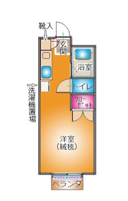 ビクトリー(ワンルーム/1階)の間取り写真