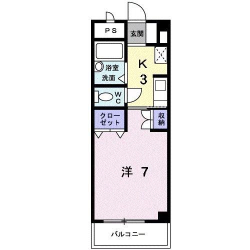 サンシャルマン(1K/2階)の間取り写真
