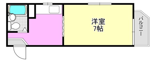 R・K・Aマンション(1K/2階)の間取り写真