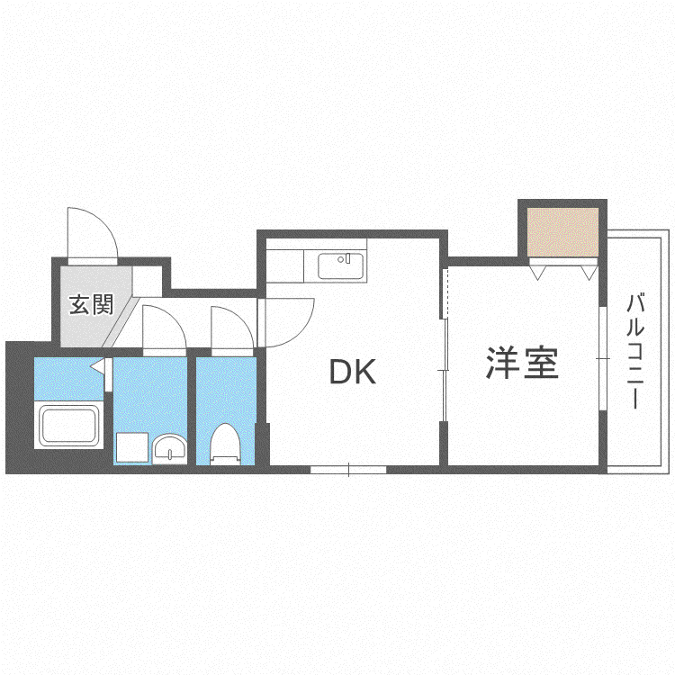 ビジュ元町(1LDK/2階)の間取り写真