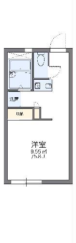 レオパレスLARC YS(1K/1階)の間取り写真