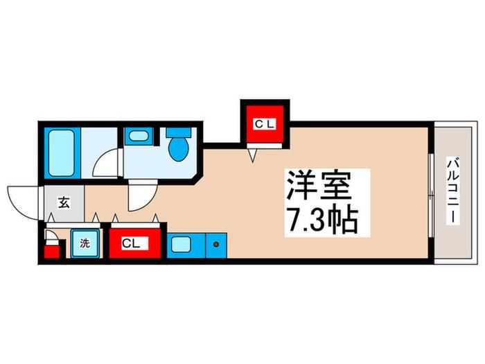 シーサイドパレス(ワンルーム/1階)の間取り写真