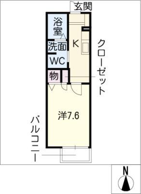 COATS(1K/1階)の間取り写真