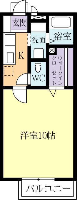 パナメゾン(1K/2階)の間取り写真