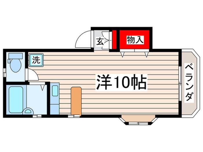 第2左藤マンション(ワンルーム/2階)の間取り写真