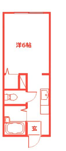 ジュネス和田山A(ワンルーム/1階)の間取り写真