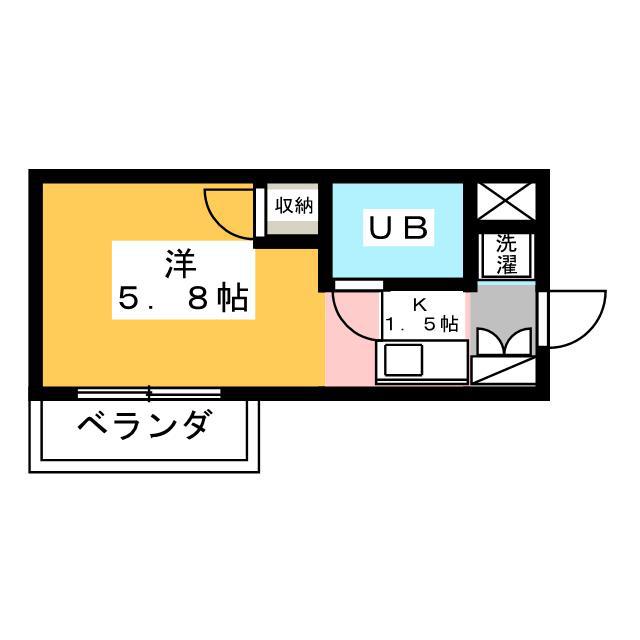 セシオ矢向(ワンルーム/4階)の間取り写真