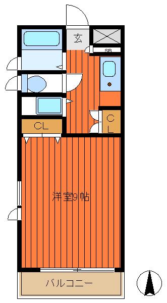 A-1582(1K/5階)の間取り写真